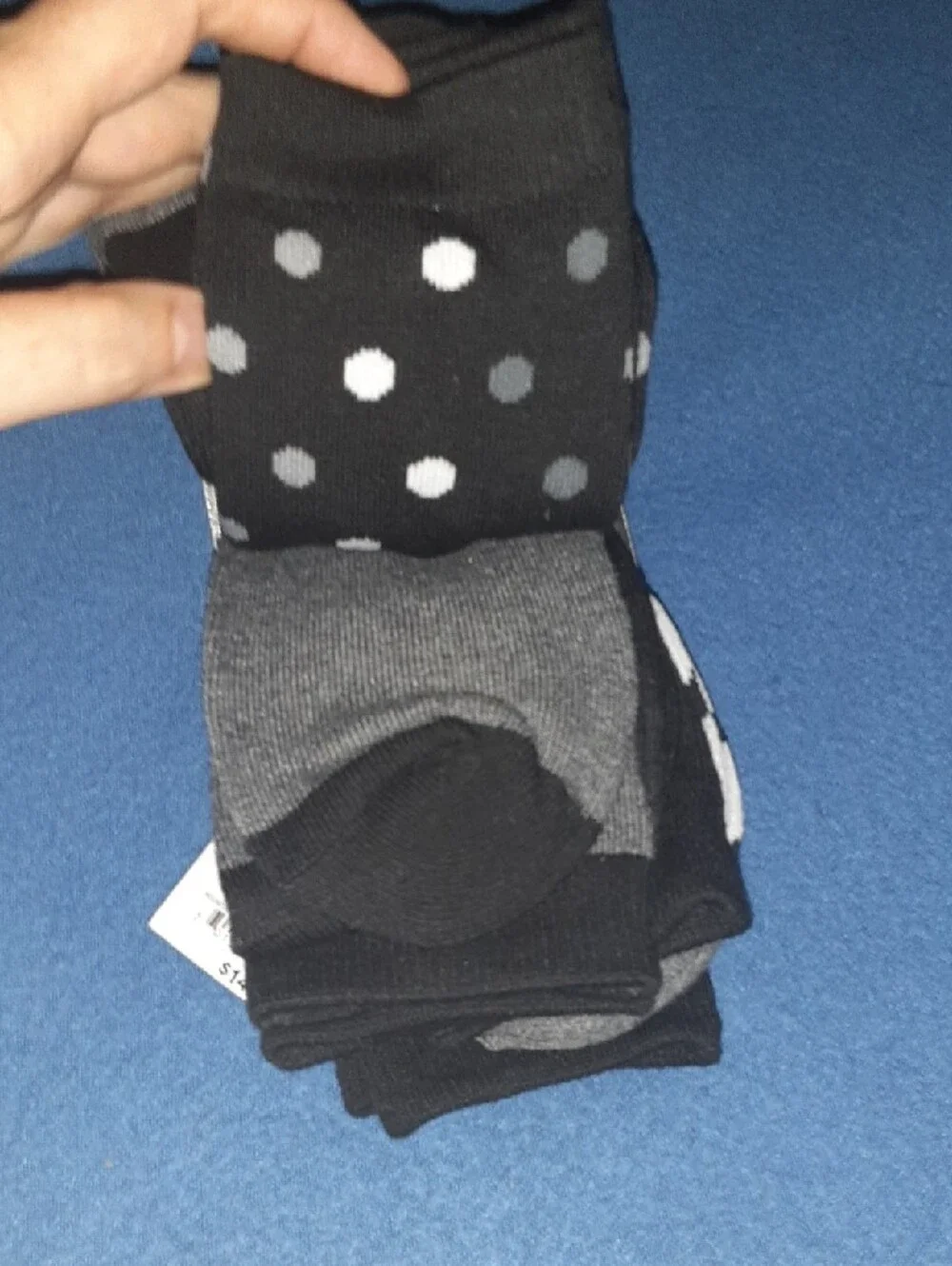Mixit Black & Gray Patterned Athletic Crew Socks - Multi Pair
